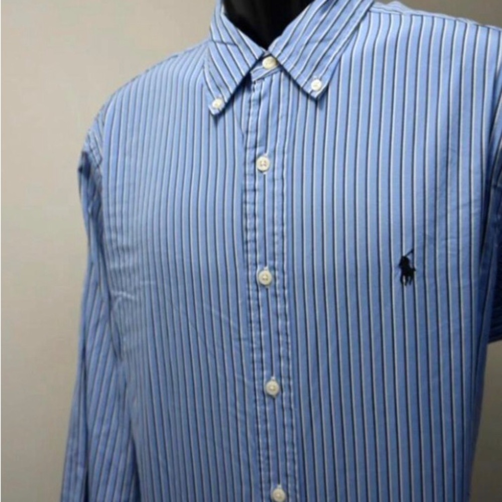 Ralph Lauren Blue Casual Button Down Shirt Classic Fit